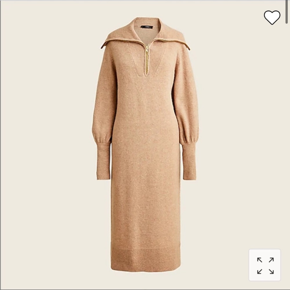 J-Crew wool half zip sweater dress